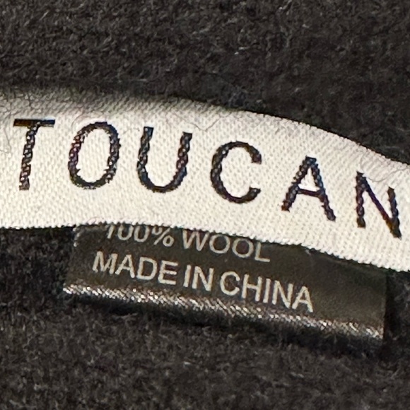 NWT Toucan ~ PACKABLE WOOL FELT ROSETTE CLOCHE HAT ?